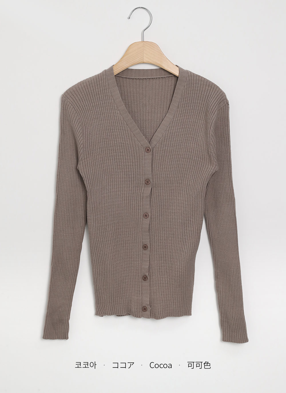 Vネックリブスリムカーディガン | DHOLIC | 詳細画像16