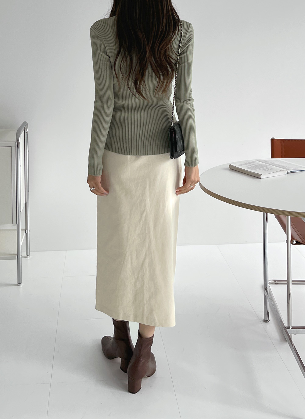 Vネックリブスリムカーディガン | DHOLIC | 詳細画像4