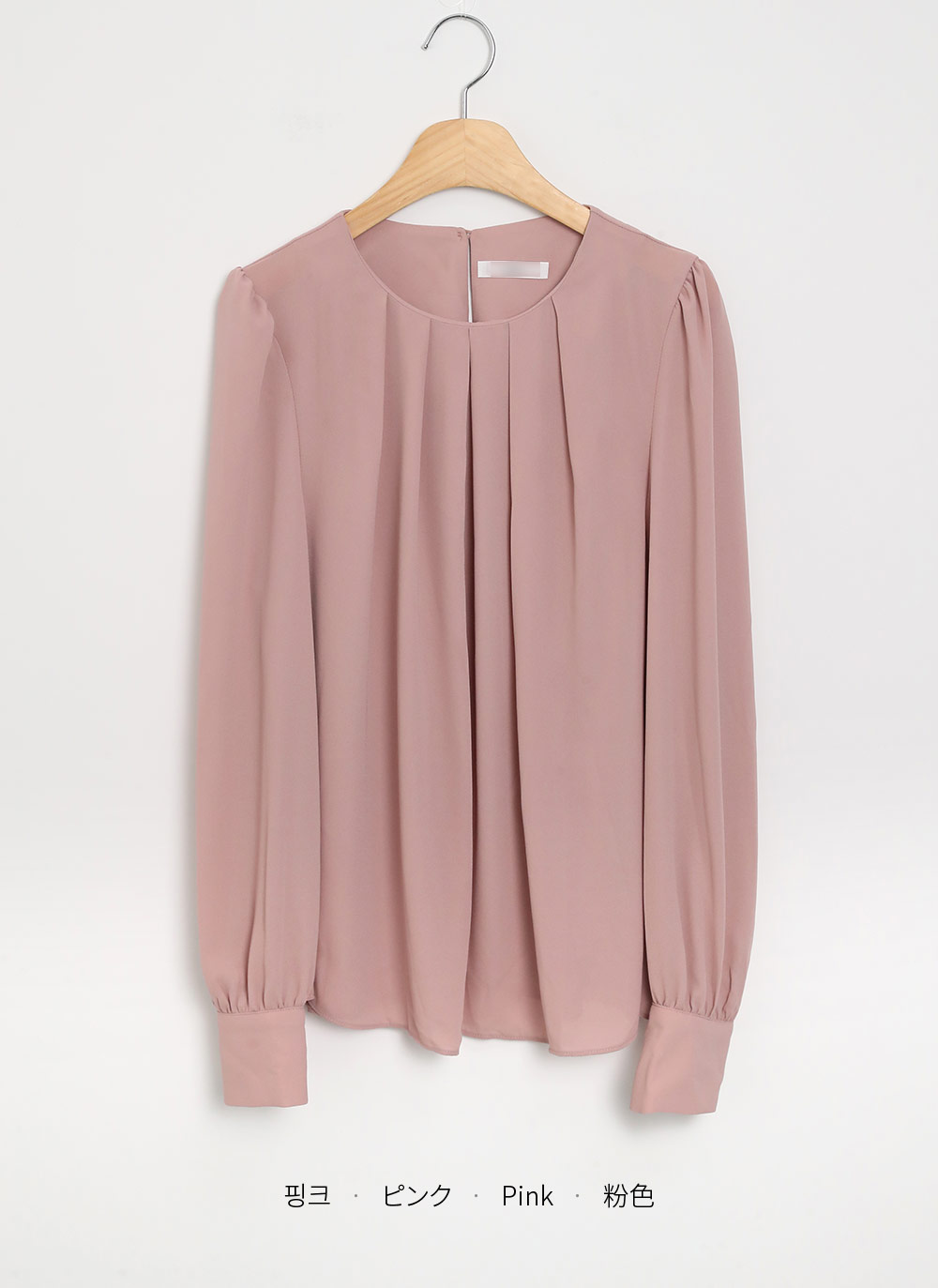 パール調ボタンタックネックブラウス | DHOLIC | 詳細画像18