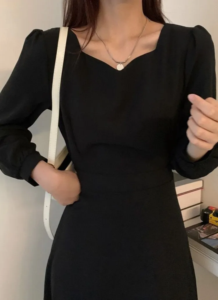 パフスリーブスクエアロングワンピース | room302 | 詳細画像1