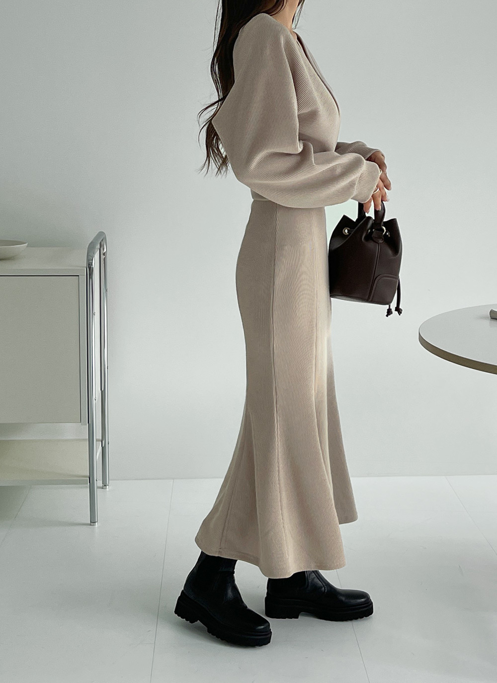 VネックTシャツ&キャミワンピースSET | DHOLIC | 詳細画像3