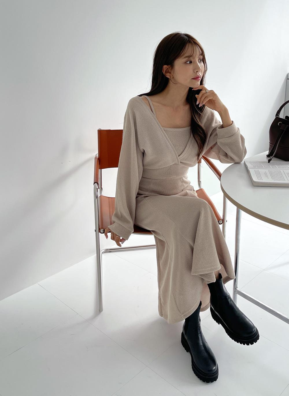 VネックTシャツ&キャミワンピースSET | DHOLIC | 詳細画像9