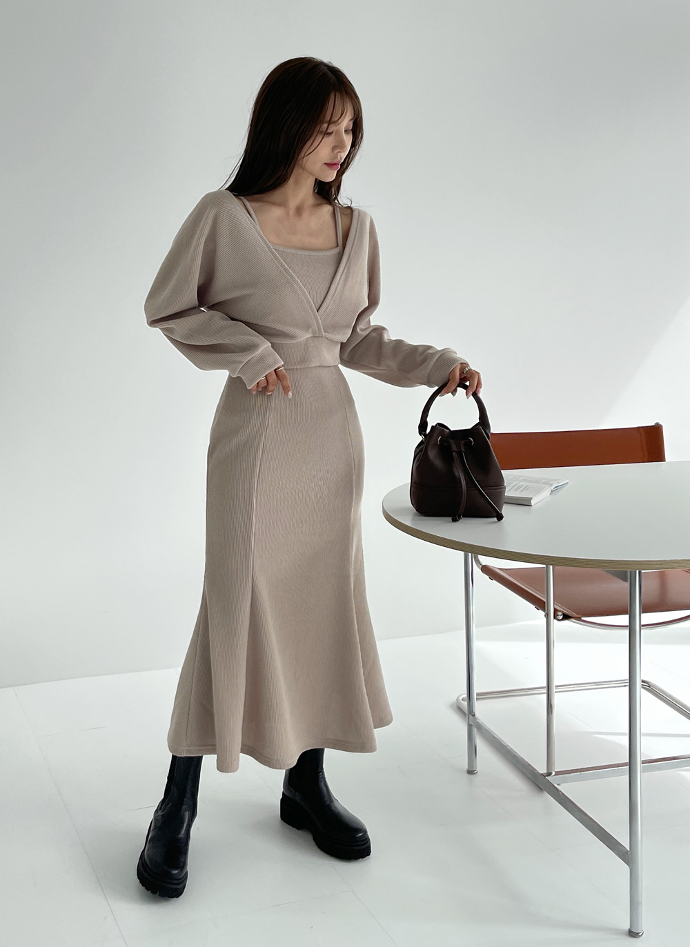 VネックTシャツ&キャミワンピースSET | DHOLIC | 詳細画像11