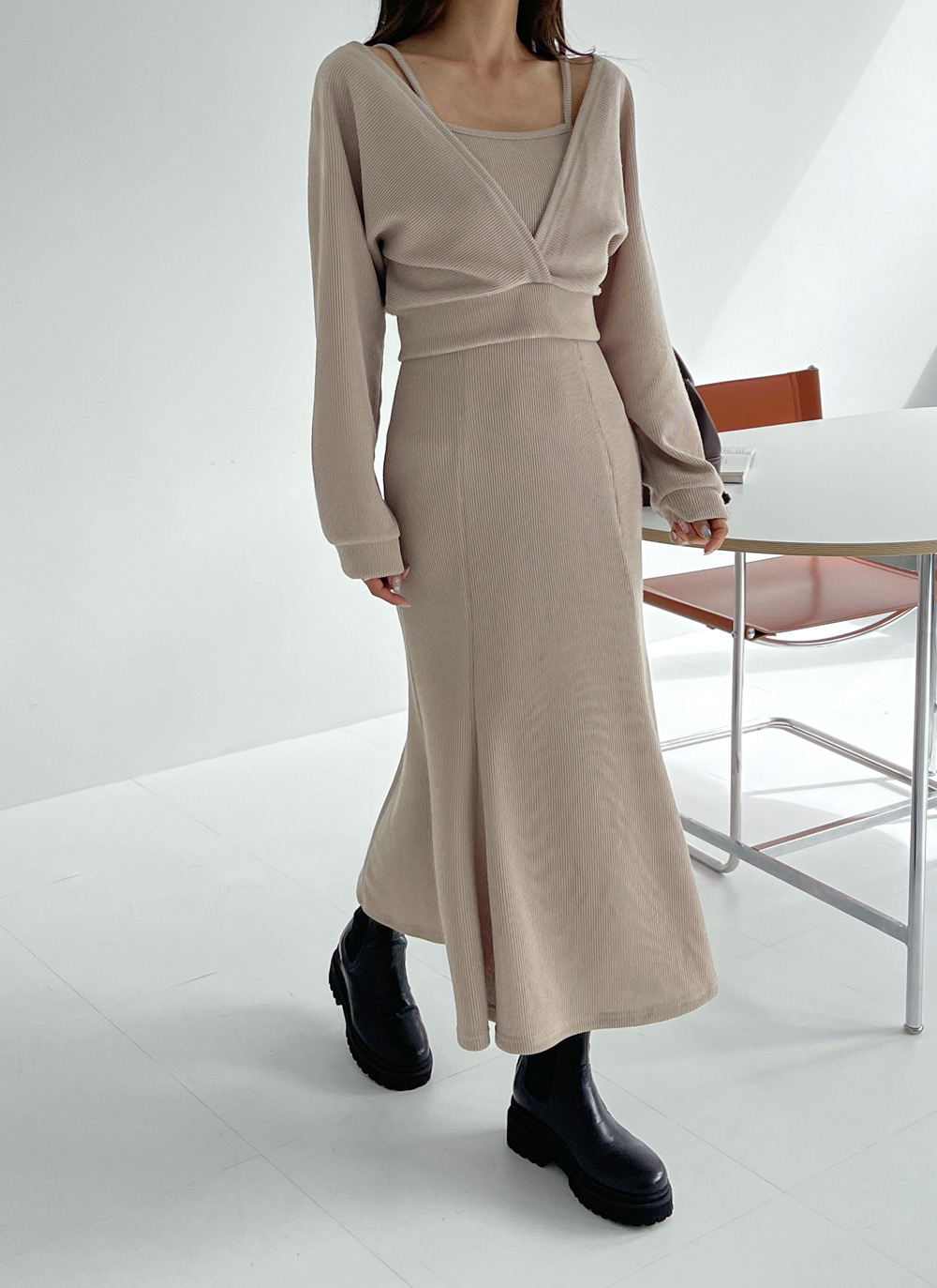 VネックTシャツ&キャミワンピースSET | DHOLIC | 詳細画像14