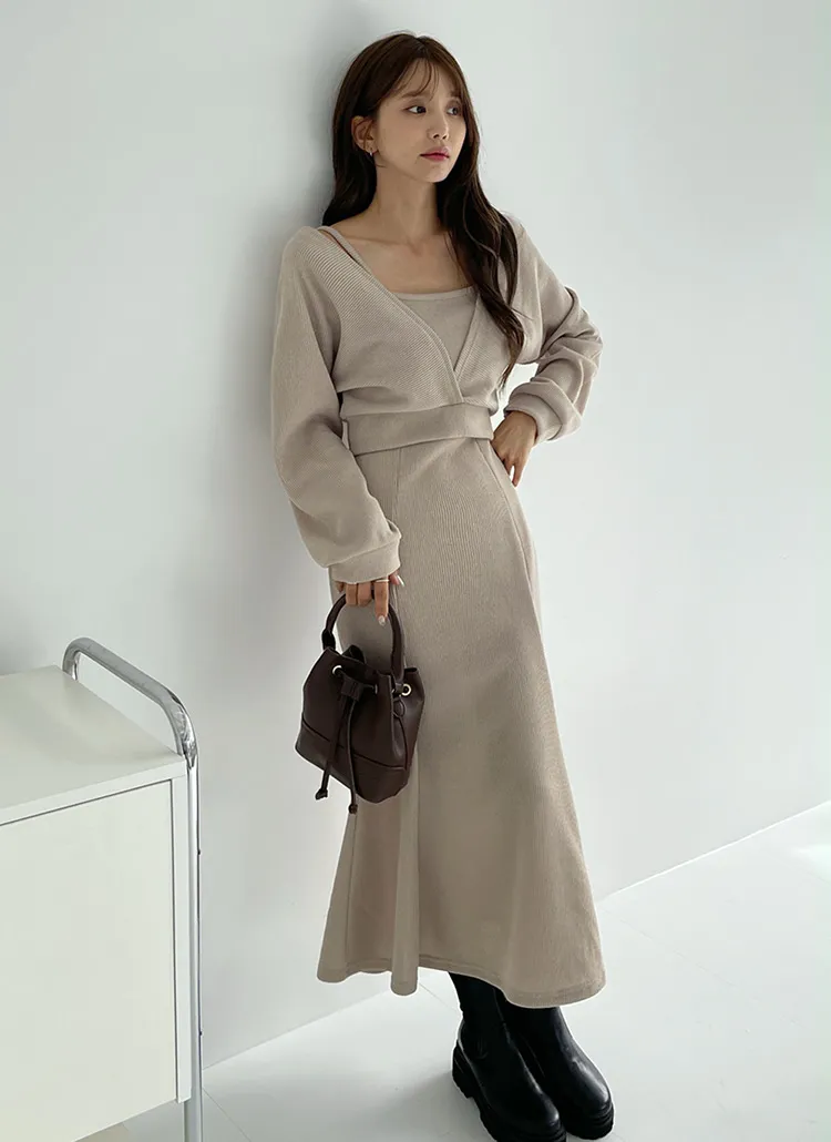 VネックTシャツ&キャミワンピースSET | DHOLIC | 詳細画像1