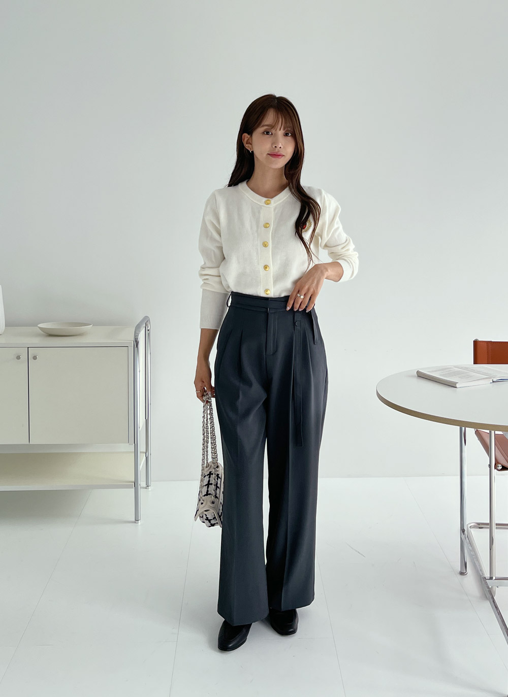 エンブレムゴールドボタンカーディガン | DHOLIC | 詳細画像7