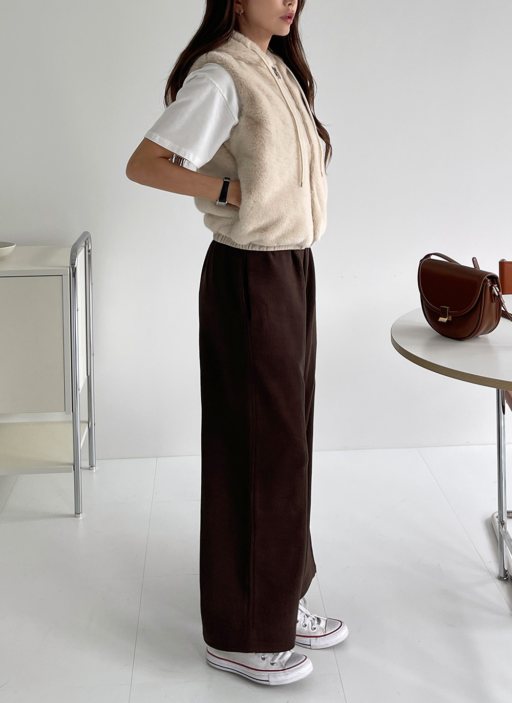 ストリング付フードエコファージップベスト | DHOLIC | 詳細画像3