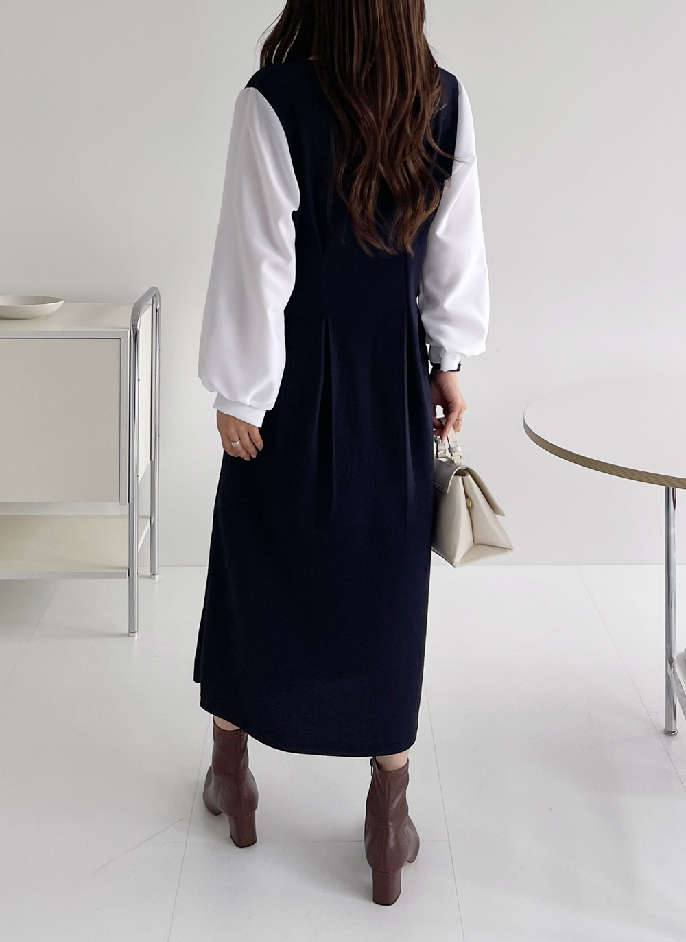 配色ドッキングタックワンピース | DHOLIC | 詳細画像4