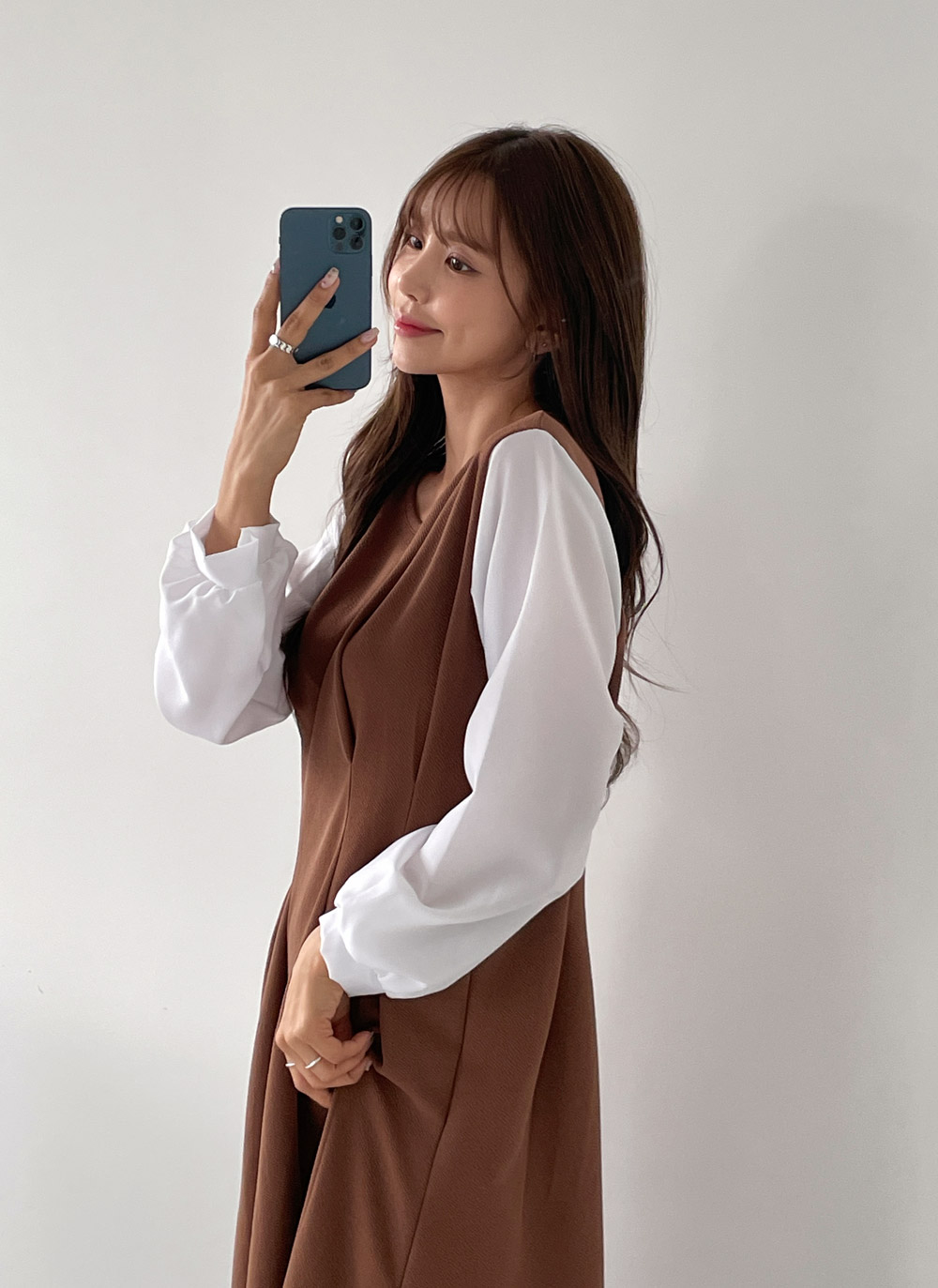 配色ドッキングタックワンピース | DHOLIC | 詳細画像13