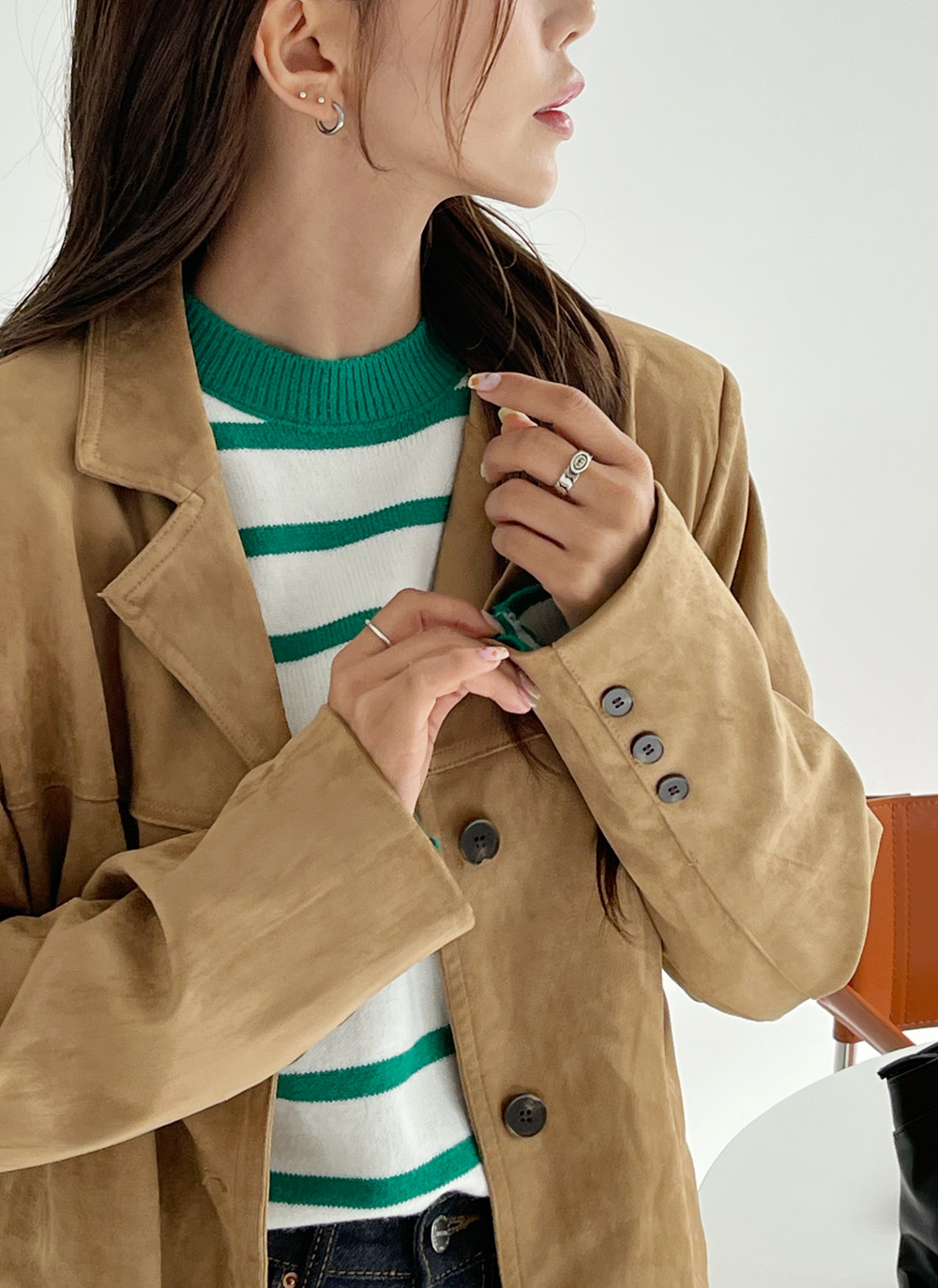 ボーダーサイドスリットニット | DHOLIC | 詳細画像14