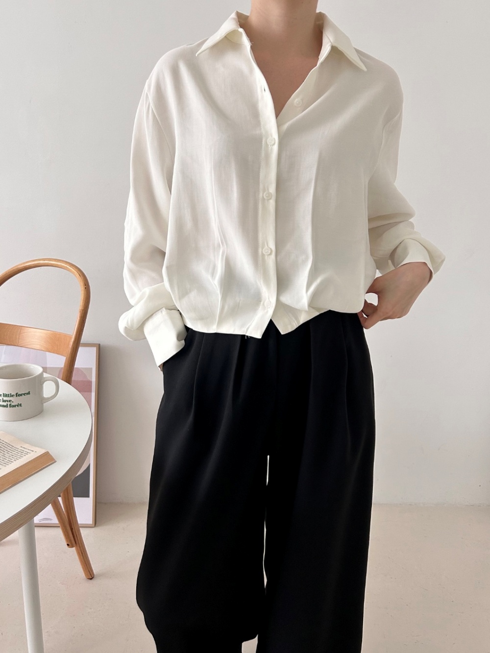 タックゴムヘムクロップドシャツ | 詳細画像4