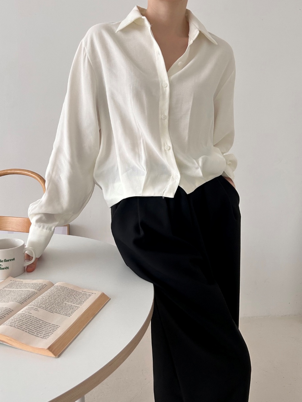 タックゴムヘムクロップドシャツ | 詳細画像6