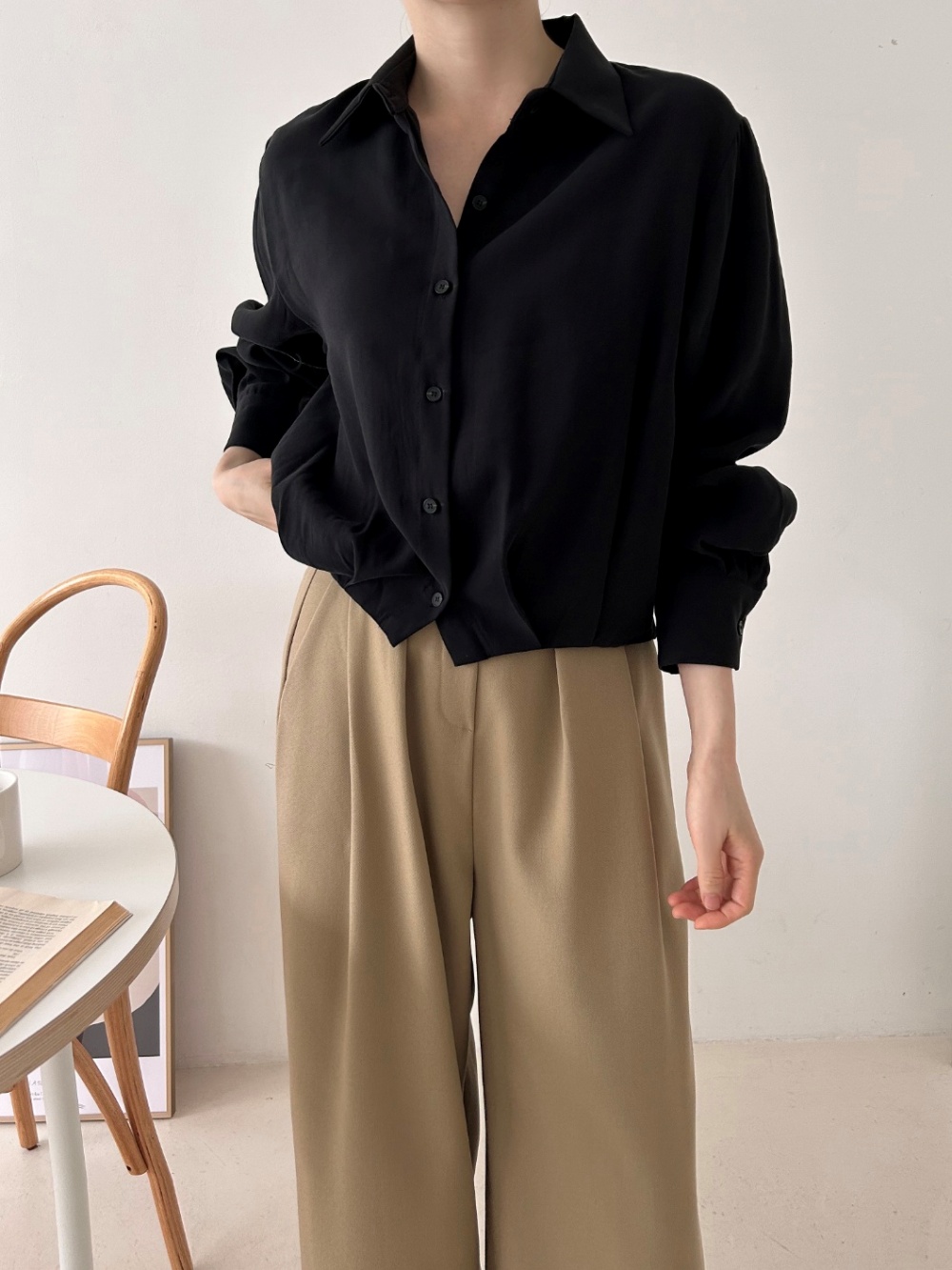 タックゴムヘムクロップドシャツ | 詳細画像8