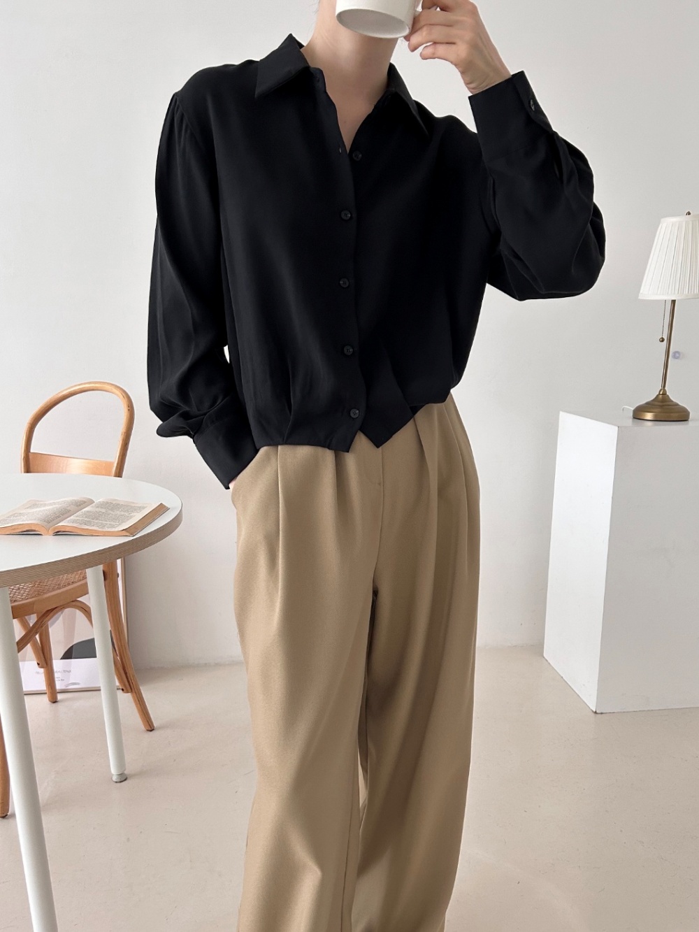 タックゴムヘムクロップドシャツ | 詳細画像9