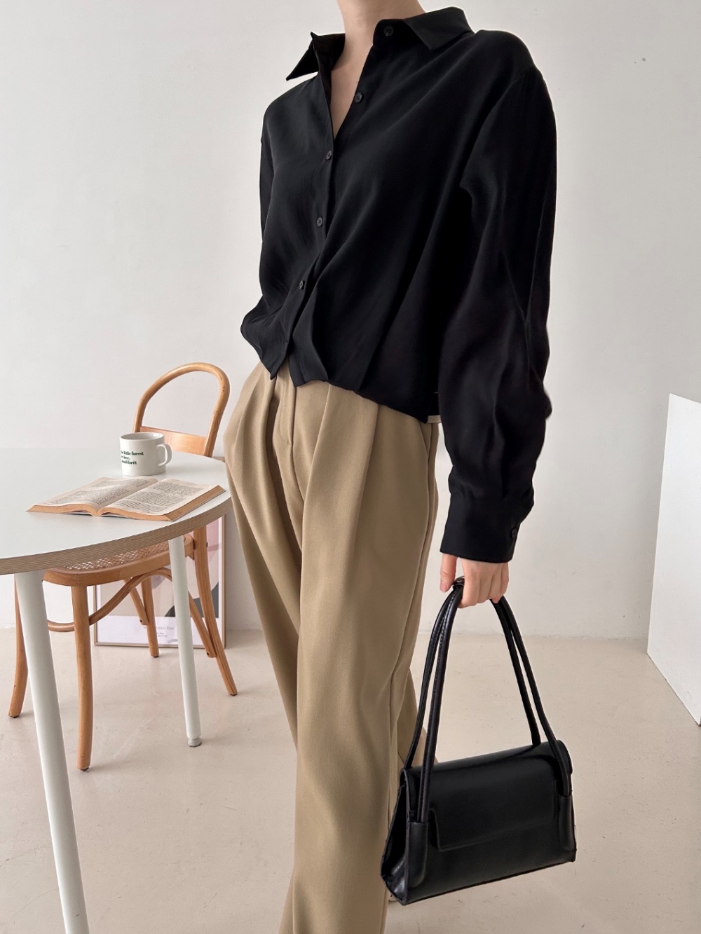 タックゴムヘムクロップドシャツ | 詳細画像10