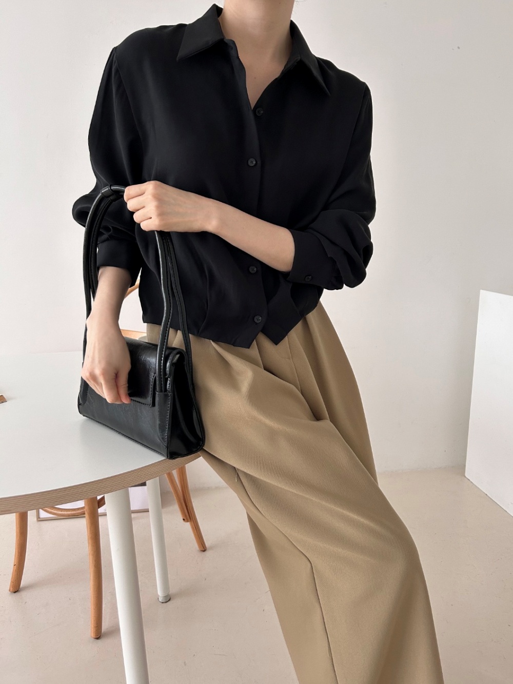 タックゴムヘムクロップドシャツ | 詳細画像11