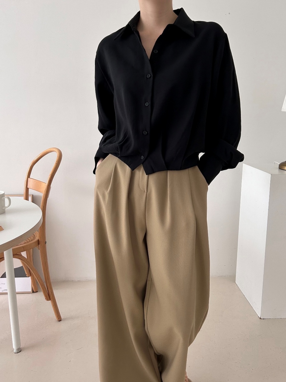 タックゴムヘムクロップドシャツ | 詳細画像13