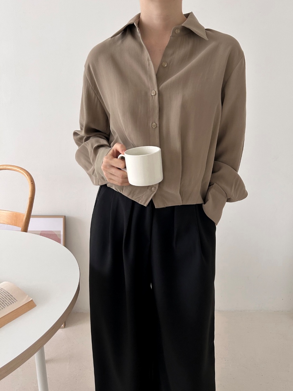 タックゴムヘムクロップドシャツ | 詳細画像15