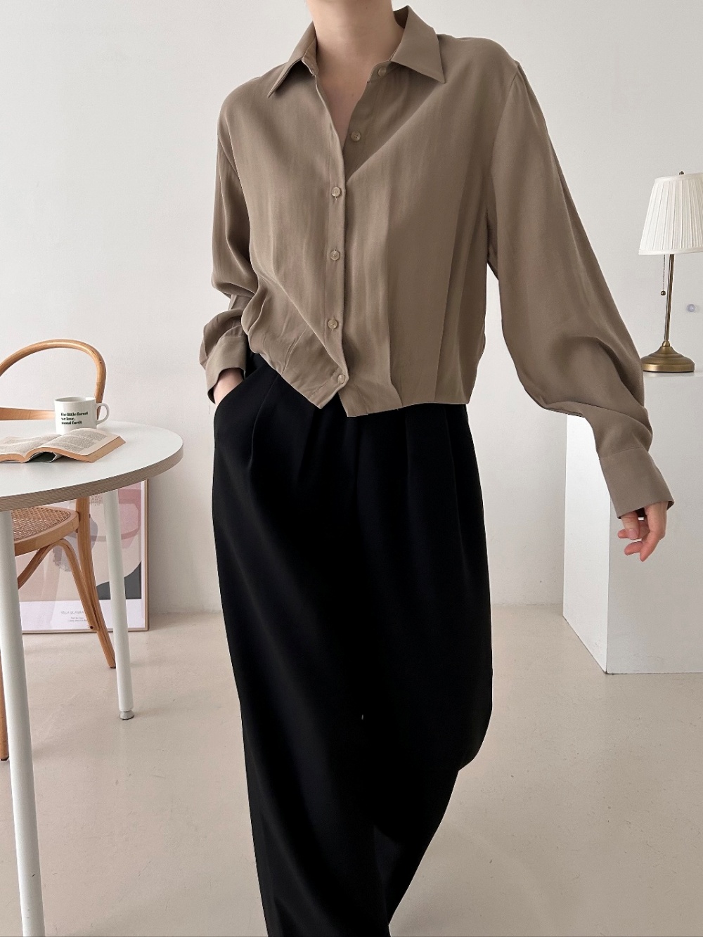 タックゴムヘムクロップドシャツ | 詳細画像17