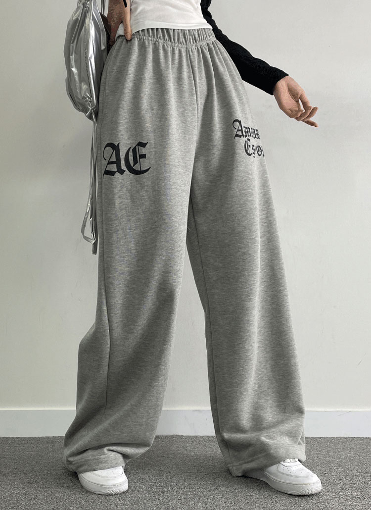 レタリングコードヘムスウェットパンツ | レディースファッション通販