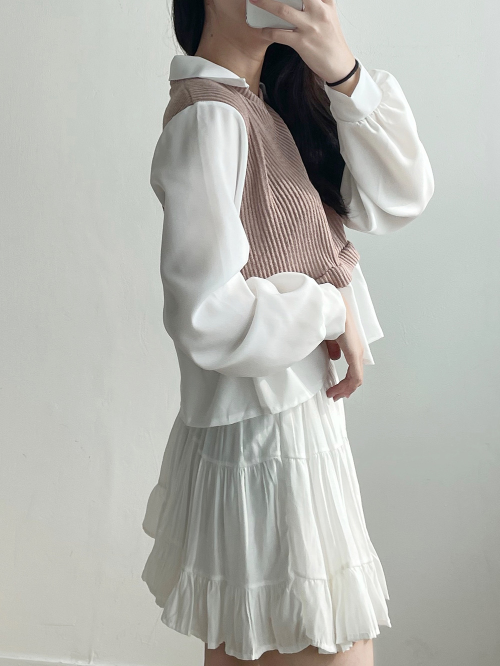 リブベストレイヤードカラーブラウス | 詳細画像4