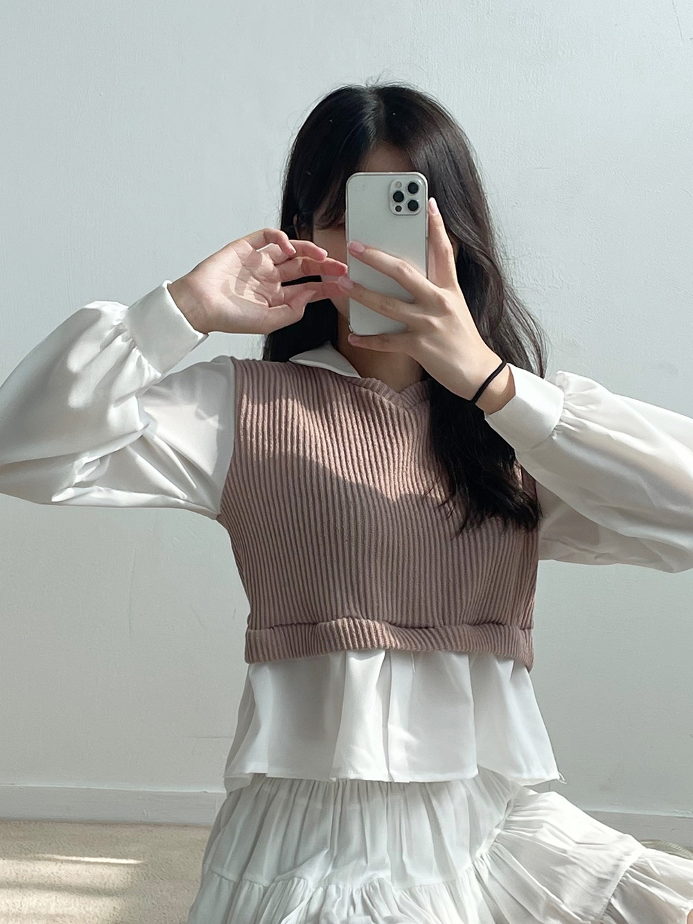 リブベストレイヤードカラーブラウス | 詳細画像8