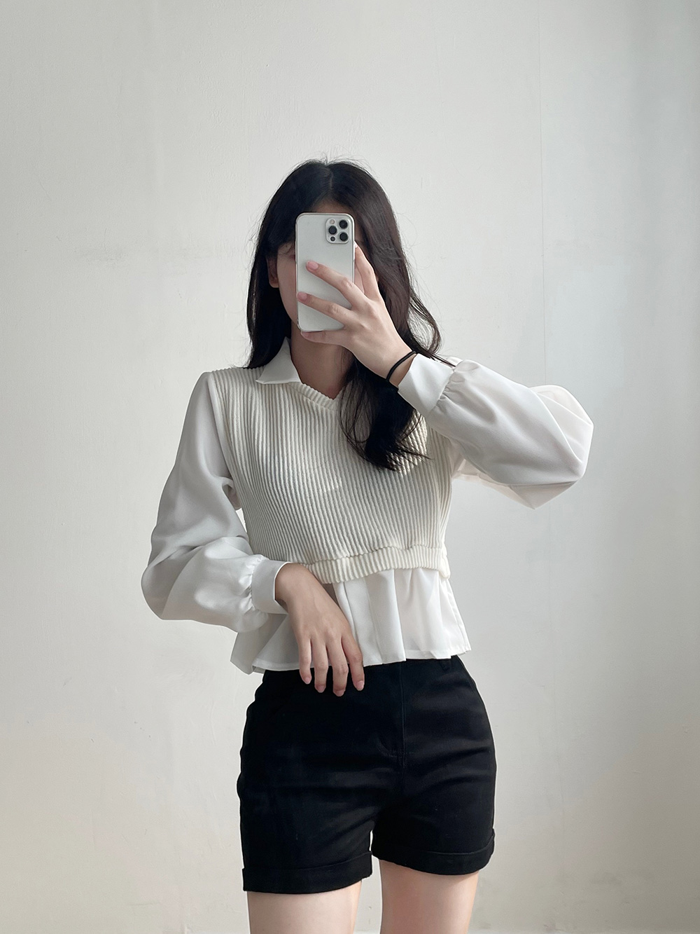 リブベストレイヤードカラーブラウス | 詳細画像14