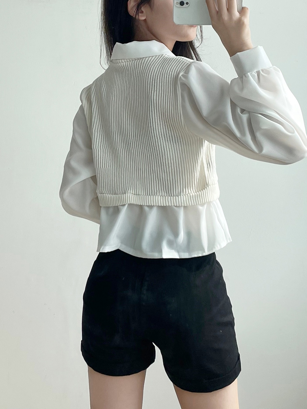 リブベストレイヤードカラーブラウス | 詳細画像15