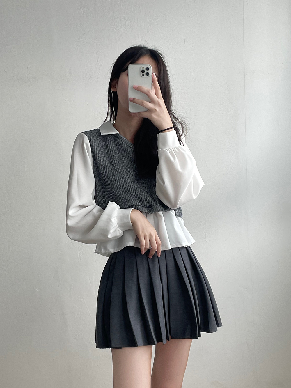 リブベストレイヤードカラーブラウス | 詳細画像16