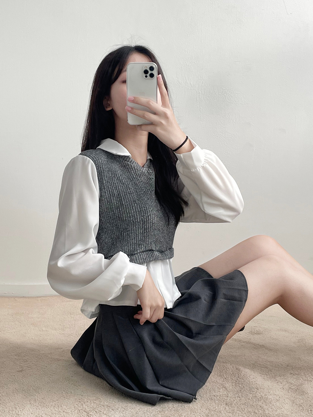 リブベストレイヤードカラーブラウス | 詳細画像21