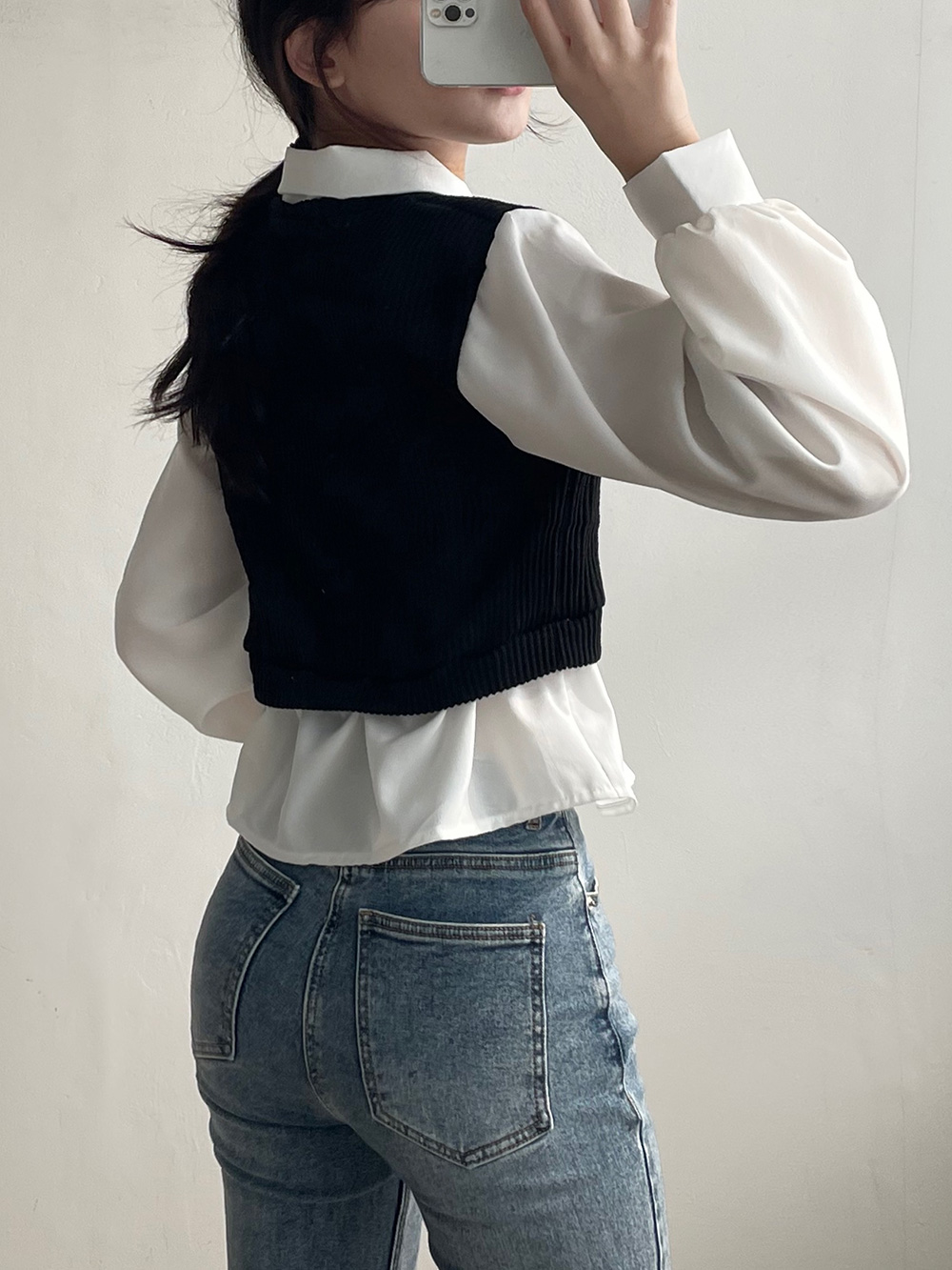 リブベストレイヤードカラーブラウス | 詳細画像27