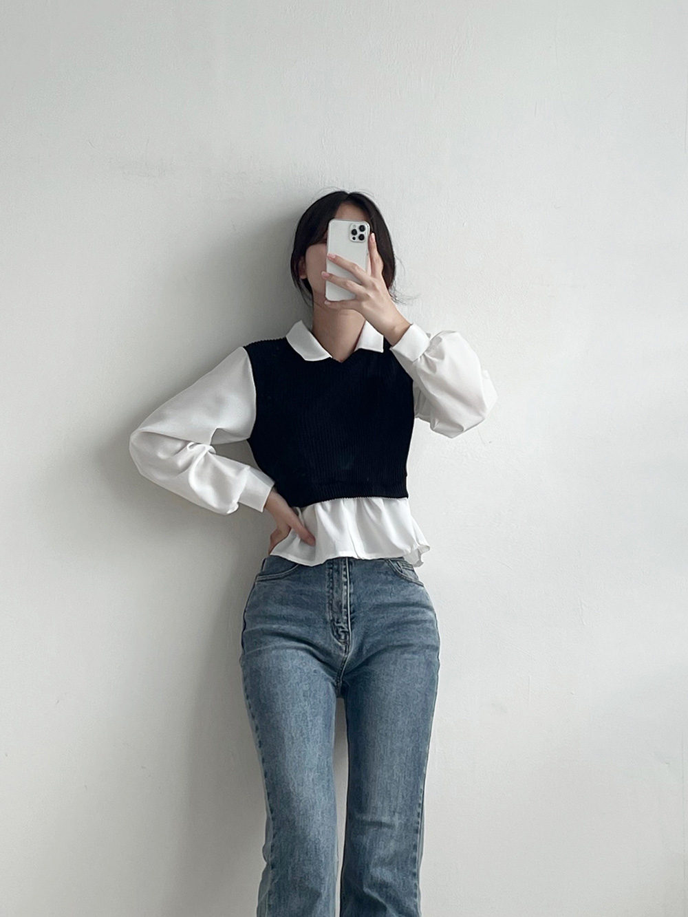 リブベストレイヤードカラーブラウス | 詳細画像28