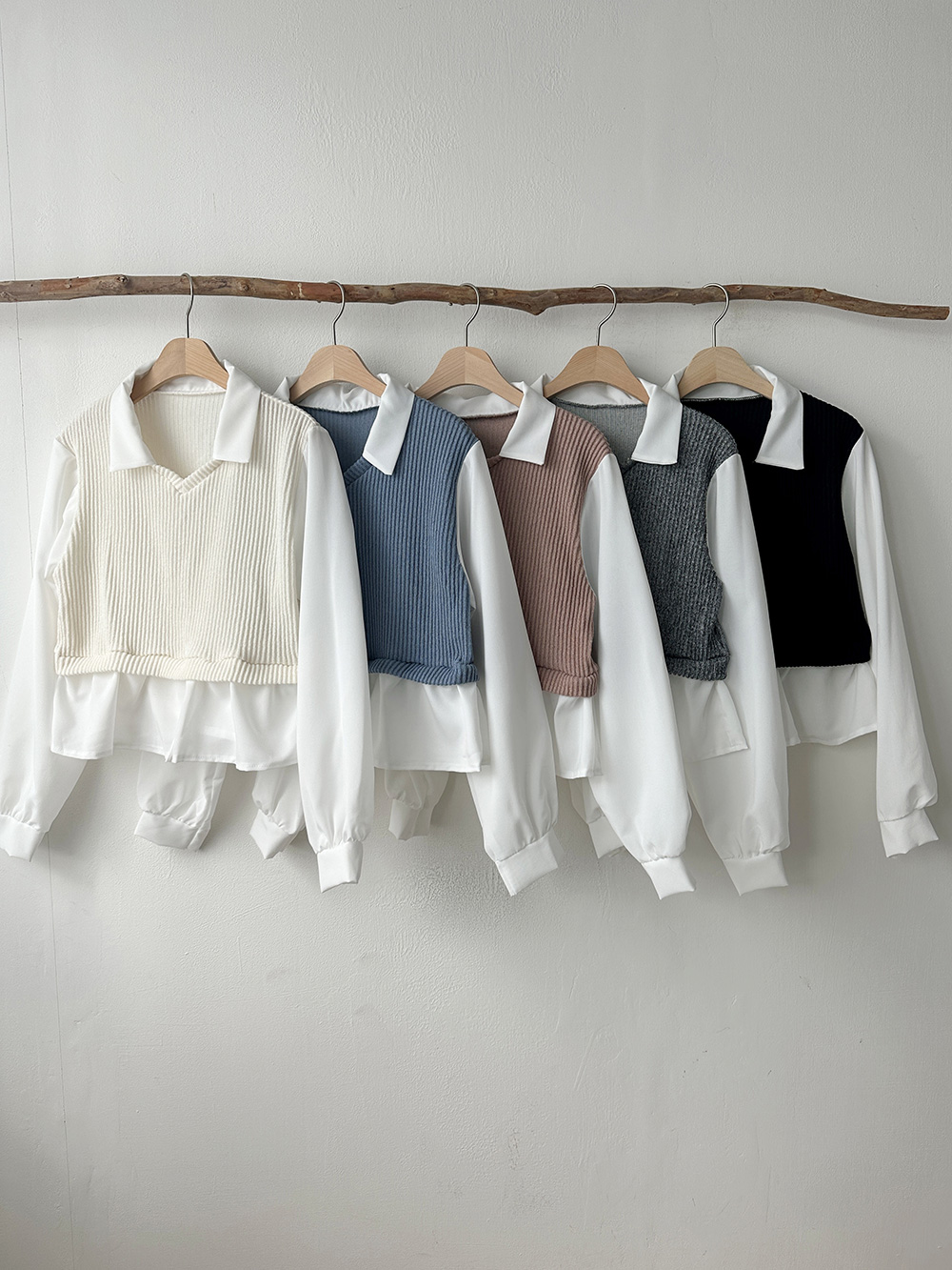 リブベストレイヤードカラーブラウス | 詳細画像30