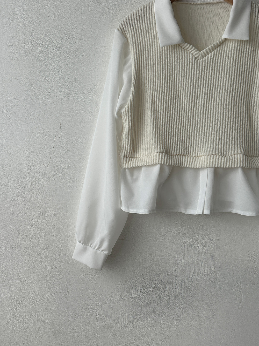 リブベストレイヤードカラーブラウス | 詳細画像33