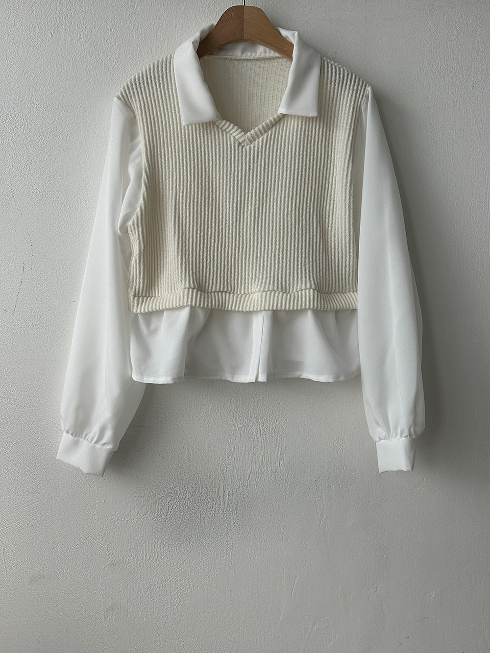 リブベストレイヤードカラーブラウス | 詳細画像34