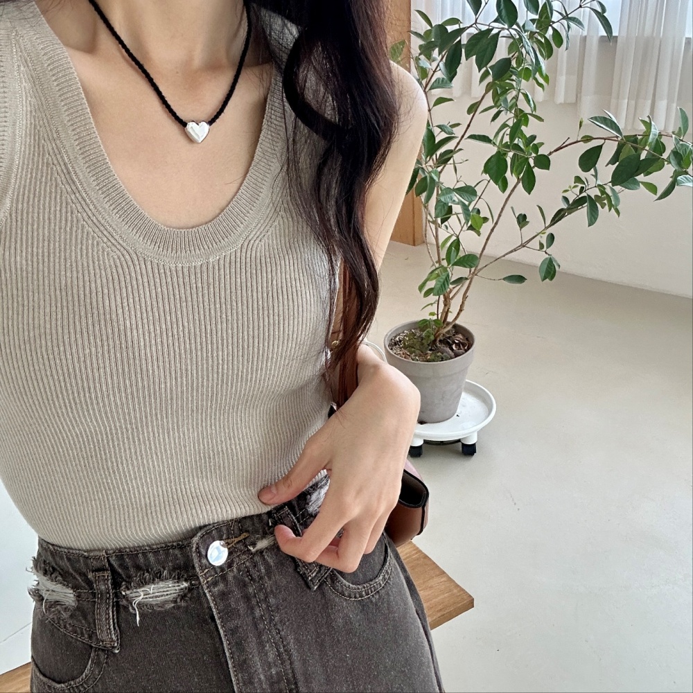 2TYPEリブUネックタンクトップ | 詳細画像2