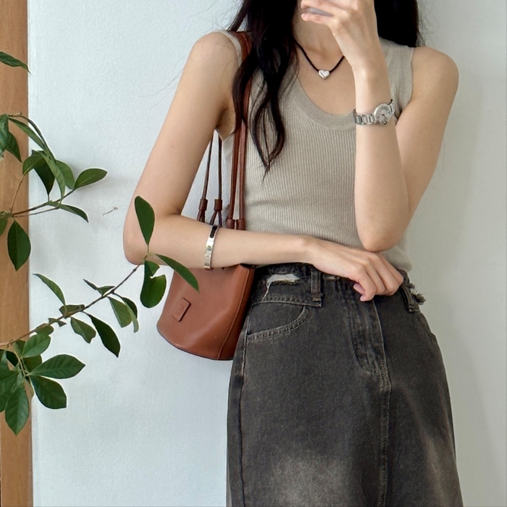 2TYPEリブUネックタンクトップ | 詳細画像4