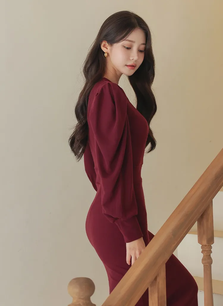 シャーリングスリーブラップワンピース | ODE | 詳細画像1