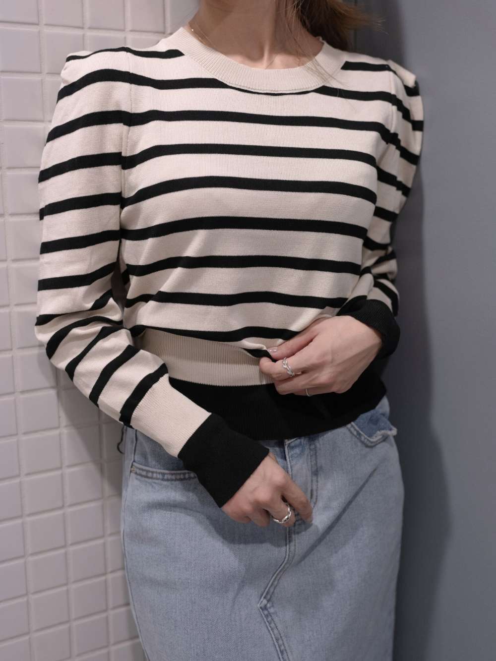 パワショルボーダーニット | 詳細画像13