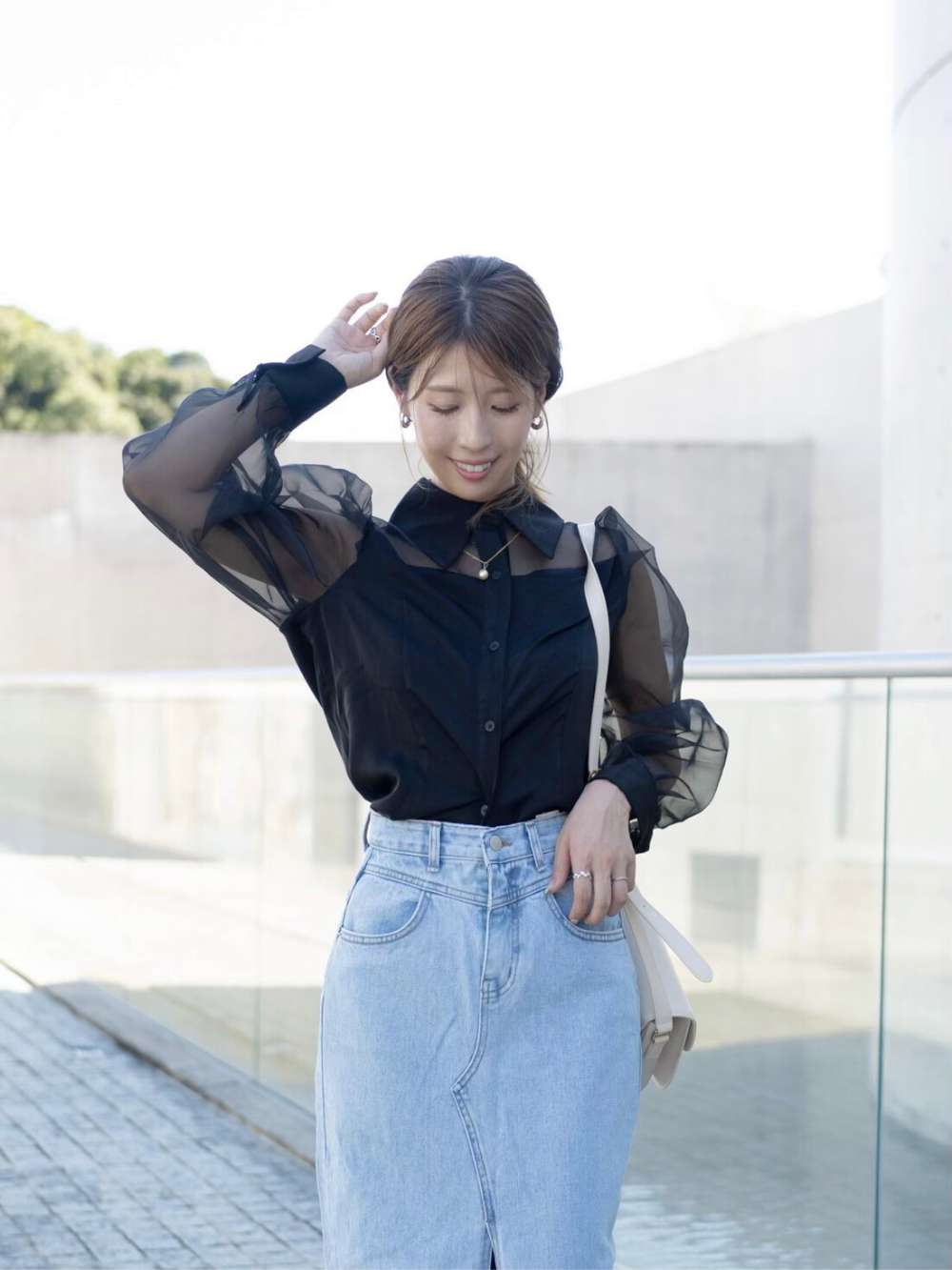 ボリュームスリーブシアーブラウス | 詳細画像4