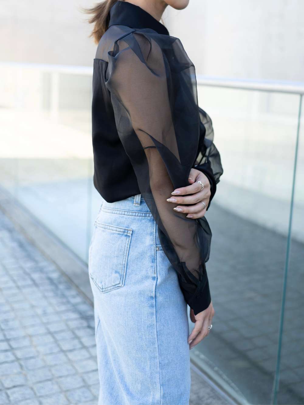 ボリュームスリーブシアーブラウス | 詳細画像11