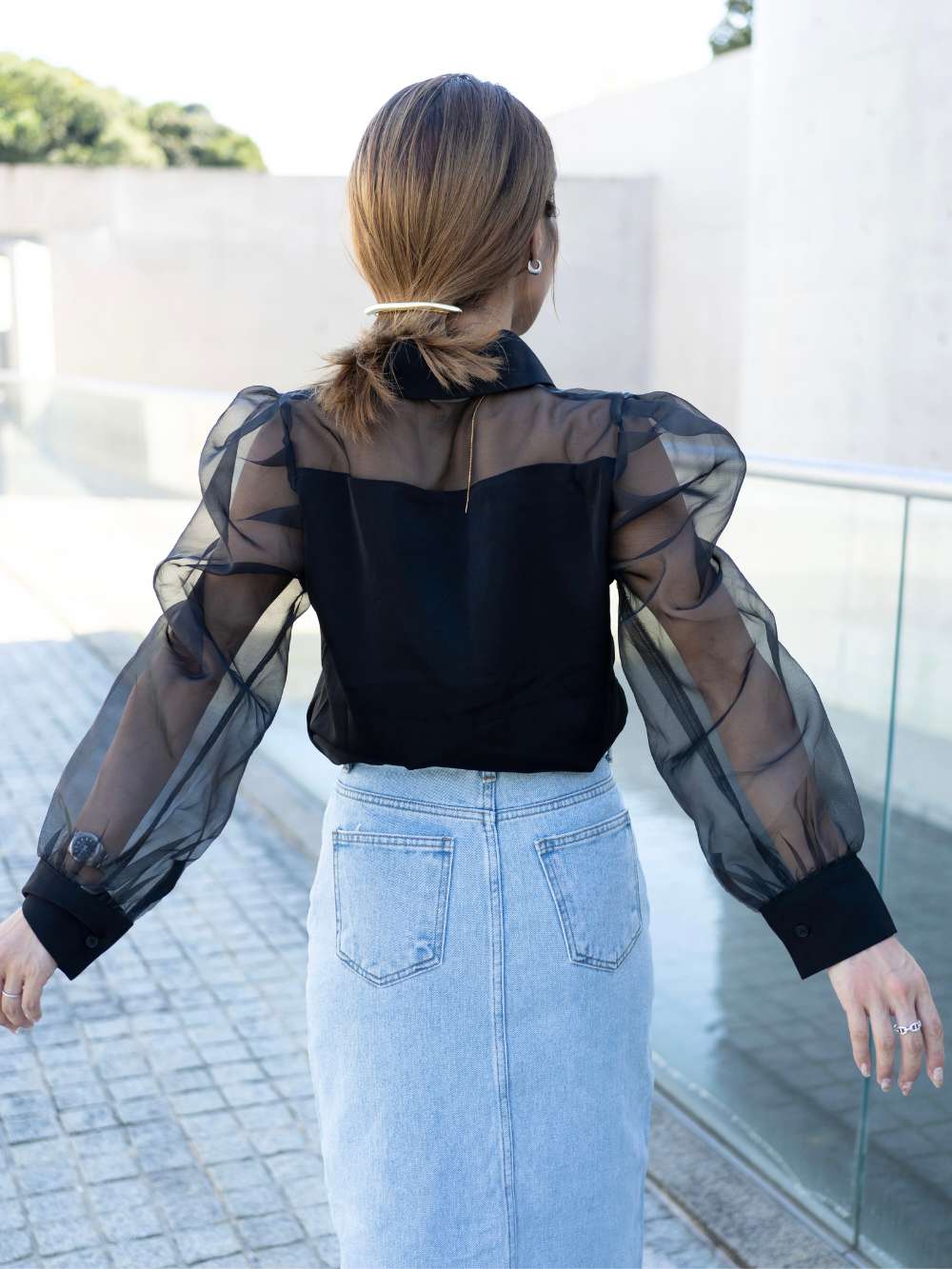 ボリュームスリーブシアーブラウス | 詳細画像12