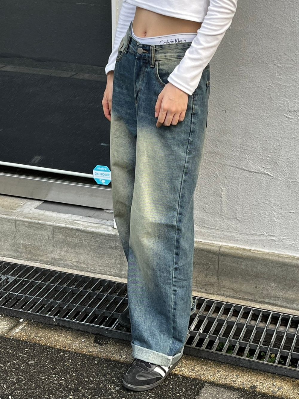 RHUDE ウォッシュペンキ加工デニムパンツ RHUDE ウォッシュペンキ加工デニムパンツ