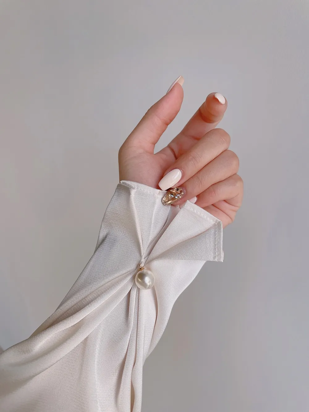 ハイネックサテンパフ長袖ブラウス | mirangmirang | 詳細画像10