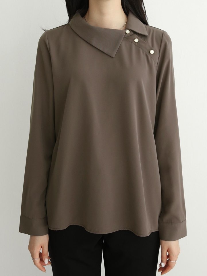 アンバランスボタンカラーブラウス | 詳細画像5