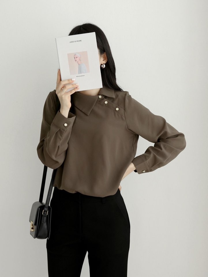 アンバランスボタンカラーブラウス | 詳細画像8