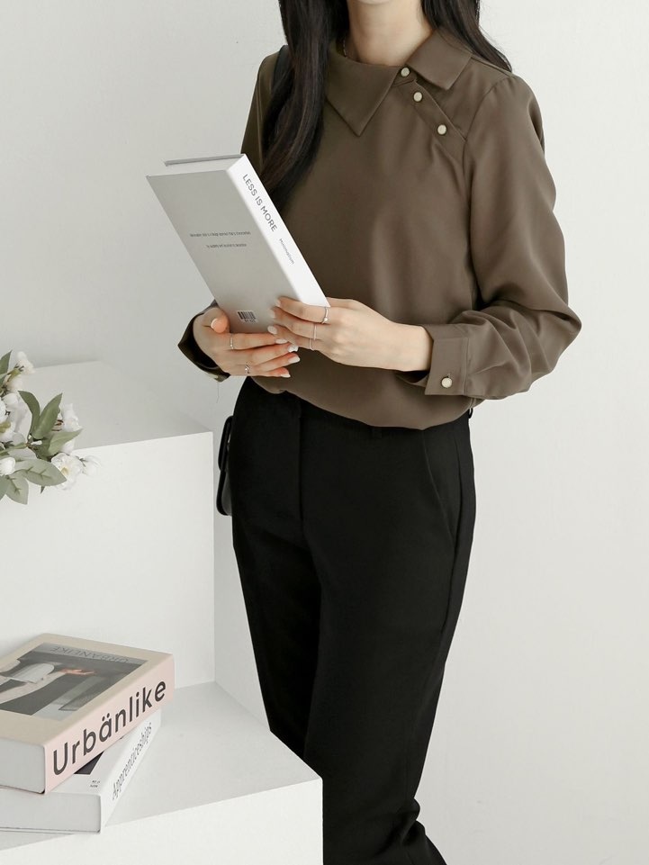 アンバランスボタンカラーブラウス | 詳細画像14