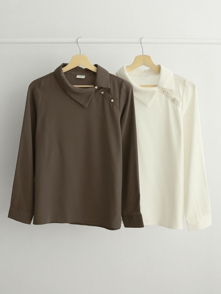 アンバランスボタンカラーブラウス | 詳細画像18