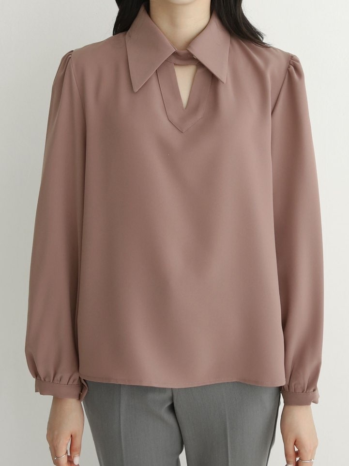 スリットカラーパフブラウス | 詳細画像9