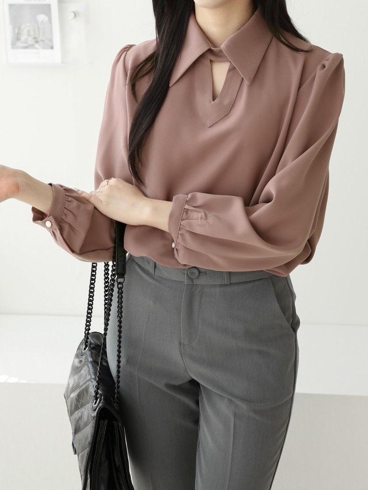 スリットカラーパフブラウス | 詳細画像18